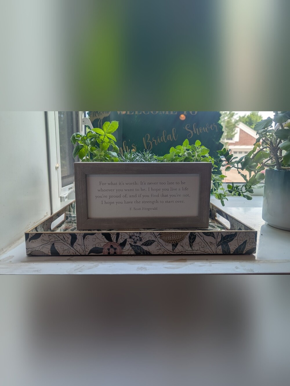 Handcrafted Wooden Plaque with Benjamin Button Quote